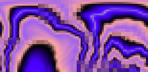 Aufkleber - Glitched and pixelated screen of a computer. Abstract background with digital noise artifacts.