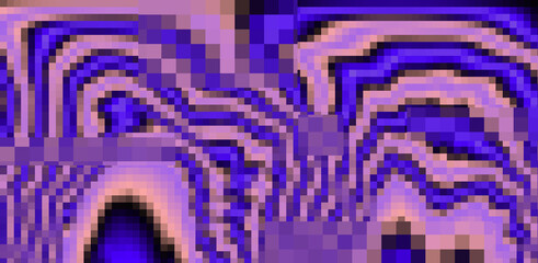 Aufkleber - Texture of a glitched and distorted computer screen with random pixel noise.
