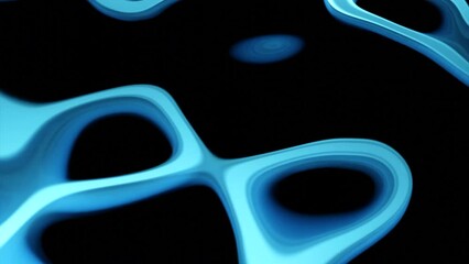 Poster - Liquid pattern of moving lines. Design. Linear 3d spots move with liquid effect. Pattern of liquid lines moving on black background