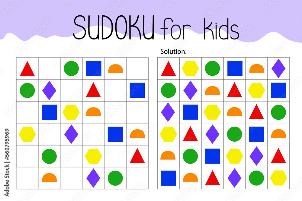 Sudoku educational game or leisure activity worksheet vector ...