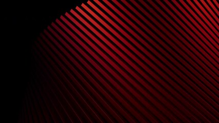 Poster - Striped 3d structure bends and rotates. Design. Curved abstract spiral moving on black background. Curved structure rotates in dark space
