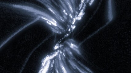 Poster - Cosmic stream of luminous lines. Motion. Bright glowing lines of spiral disappear into space. Flow of cosmic energy lines moves in spatial portal