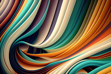 Wall Mural - Abstract background with lines and waves in a modern art style