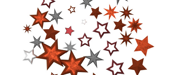 Sticker - stars background, sparkle lights confetti falling. magic shining Flying christmas stars on night