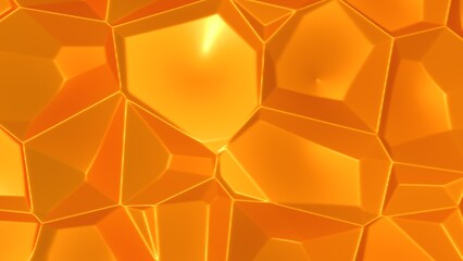 Poster - Orange abstract background in the form of a 3D relief.