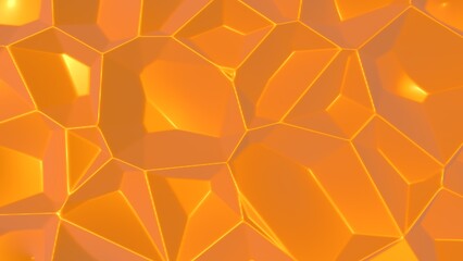 Poster - Orange abstract background in the form of a 3D relief.