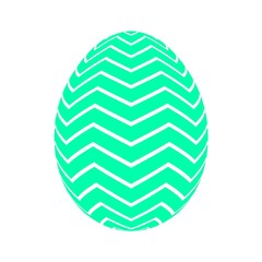 Poster - Colored Easter egg with wavy lines.