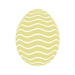 Poster - Colored Easter egg with wavy lines.