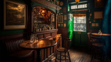 Generative AI Illustration Of Irish Pub