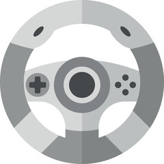 Poster - steering wheel for video game. playing gadget icon