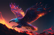 The Awakener Eagle 2 - Fantasy Art of a Neon Eagle