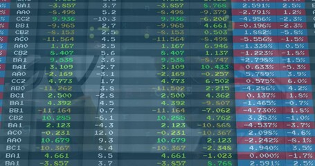 Poster - Animation of financial data processing over server room