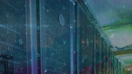 Poster - Animation of data processing over server room