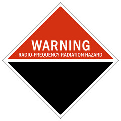 Wall Mural - Radio frequency radiation hazard sign and labels