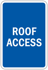 Wall Mural - Roof access sign and labels