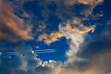 Airplane Flying In Sky