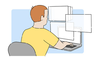 person with laptop