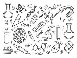 Science theme doodle