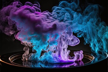 Wall Mural - Clouds of colorful smoke generative ai 