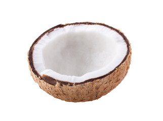 Wall Mural - Half coconut on transparent png