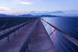 Solar panels in fabolous Mountain place. Aerial view of beutifule landscape in Nevada during sunset.