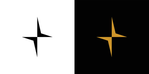 modern and cool star icon logo design
