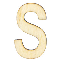 Wall Mural - letter S of wood with wooden texture
