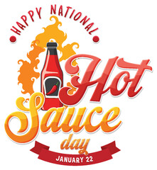 Wall Mural - National Hot Sauce Day Banner Design