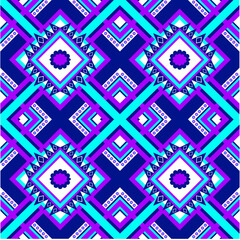 Geometric ethnic pattern traditional Design for background,carpet,wallpaper,clothing,wrapping,Batik,fabric,sarong,Vector illustration embroidery style.