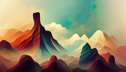abstract mountain and canyon wallpaper texture illustration