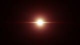Fototapeta  - 3D illustration Lens Flare. Light over black background. Optical Flare 3D rendering effect element to add overlay or screen filter over your photos. Abstract sun glare digital lens flare background.
