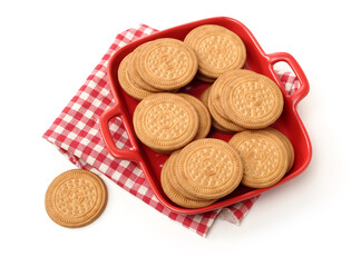 Canvas Print - Cookies on a white background