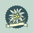 edelweiss flower symbol sign alpinism alps logo	