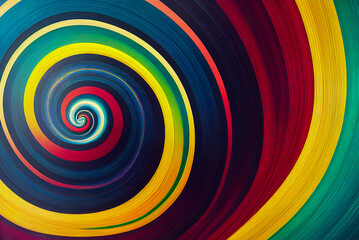Wall Mural - abstract swirl hypnotic spiral, Generative AI Art Illustration