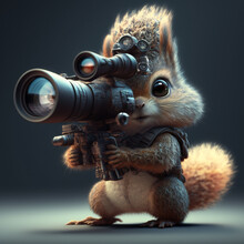 3d Rendered Illustration Of A Squirrel
