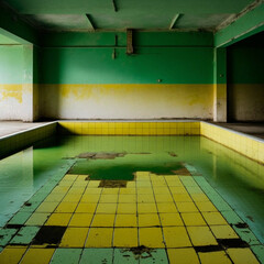 interior of a room with pool