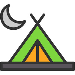 Canvas Print - Tent Icon