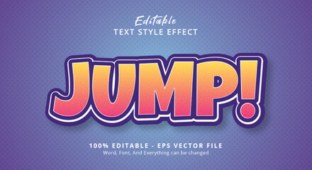 Poster - Jump text on orange color gradient style effect, editable text effect
