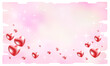 Romantic shiny and cloudy heart symbol background with a love icon and star for the frame, wedding card, wallpaper, etc