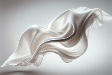 Elegant Fashion Flying Satin Silk Cloth Design For Product Display. Illustration