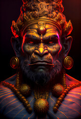 Wall Mural - Hanuman -  Generative AI