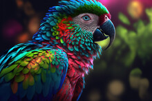 Blue And Yellow Macaw Generative AI