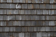 Old brown rustic wooden shingle wall texture - wood facade architecture background