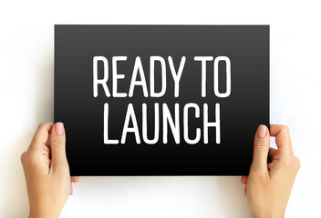 Wall Mural - ready to launch text on card, concept background