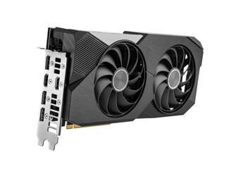 Aufkleber - Graphic video card isolated on a white background.