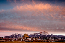 Mountains At Sunset.  Spanish Peaks, Cuchara, Colorado.