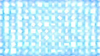 Wall Mural - beautiful soft lighting geometrical blue boxes - abstract 3d illustration