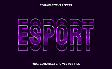 Canvas Print - Esport editable text effect, lettering typography font style, glitch 3d text for tittle