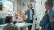 © Gorodenkoff - Multiethnic Businesspeople Having a Meeting in a Conference Room at an Office. Latin Man Doing a Presentation and Consulting his Team on Sales and Marketing Optimization. Shot Behind Glass Board.