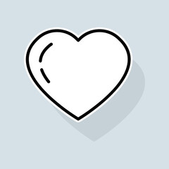 Wall Mural - Heart line icon. Like, dislike, feedback, favorites, rating, popularity, social networks, photos. Feedback concept. Vector sticker line icon on white background